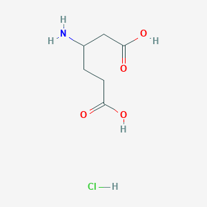 molecular formula C6H12ClNO4 B11899755 3-Aminohexanedioic acid hydrochloride 