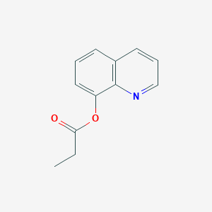 molecular formula C12H11NO2 B11899763 8-Quinolinol, 8-propanoate CAS No. 27037-36-1