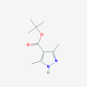 molecular formula C10H16N2O2 B11899777 tert-butyl 3,5-dimethyl-1H-pyrazole-4-carboxylate 