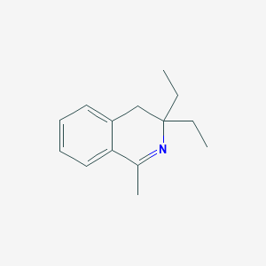 molecular formula C14H19N B11899806 Isoquinoline, 3,3-diethyl-3,4-dihydro-1-methyl- CAS No. 88960-56-9