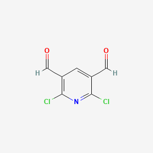 molecular formula C7H3Cl2NO2 B11899813 2,6-Dichloropyridine-3,5-dicarbaldehyde CAS No. 81319-42-8