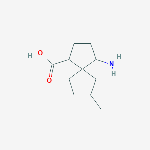 molecular formula C11H19NO2 B11899836 Spiro[4.4]nonane-1-carboxylicacid, 4-amino-7-methyl- CAS No. 251461-91-3