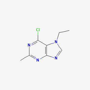 molecular formula C8H9ClN4 B11899844 6-Chloro-7-ethyl-2-methyl-7H-purine 