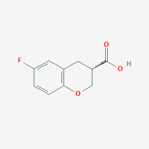 molecular formula C10H9FO3 B11899878 (S)-6-Fluorochroman-3-carboxylic acid 