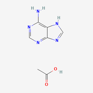 molecular formula C7H9N5O2 B11899904 9H-Purin-6-amine acetate 
