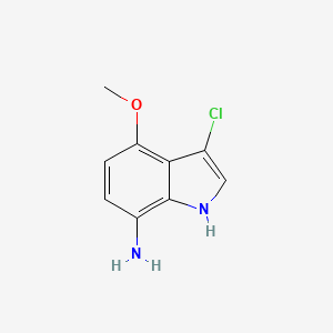 molecular formula C9H9ClN2O B11899915 3-Chloro-4-methoxy-1H-indol-7-amine CAS No. 919522-67-1