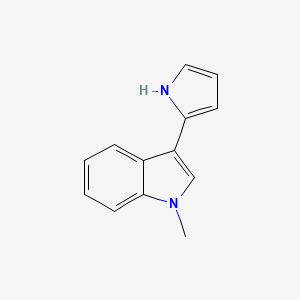 molecular formula C13H12N2 B11899916 1-Methyl-3-(1H-pyrrol-2-yl)-1H-indole CAS No. 86107-21-3