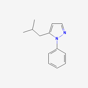 molecular formula C13H16N2 B11899922 5-Isobutyl-1-phenyl-1H-pyrazole CAS No. 3191-86-4