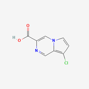 molecular formula C8H5ClN2O2 B11899936 8-Chloropyrrolo[1,2-a]pyrazine-3-carboxylic acid CAS No. 2306274-68-8