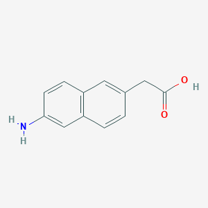 molecular formula C12H11NO2 B11899958 2-(6-Aminonaphthalen-2-yl)acetic acid 