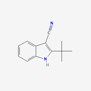molecular formula C13H14N2 B11899965 2-(tert-Butyl)-1H-indole-3-carbonitrile 