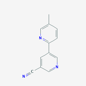 molecular formula C12H9N3 B11899975 5-Methyl-[2,3'-bipyridine]-5'-carbonitrile CAS No. 1346686-75-6