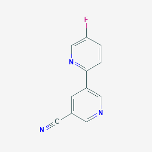 molecular formula C11H6FN3 B11899992 5-Fluoro-[2,3'-bipyridine]-5'-carbonitrile CAS No. 1346686-90-5