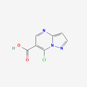 molecular formula C7H4ClN3O2 B11900003 7-Chloropyrazolo[1,5-a]pyrimidine-6-carboxylic acid CAS No. 1026818-88-1