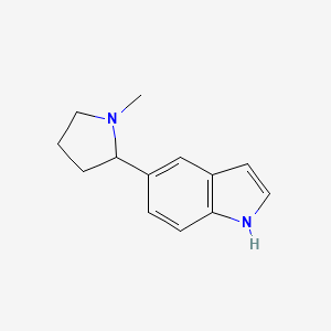 molecular formula C13H16N2 B11900013 5-(1-Methylpyrrolidin-2-yl)-1H-indole 