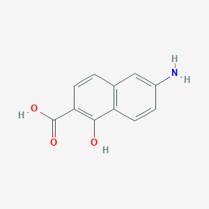molecular formula C11H9NO3 B11900018 6-Amino-1-hydroxy-2-naphthoic acid 