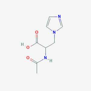 molecular formula C8H11N3O3 B11900019 2-Acetamido-3-(1-imidazolyl)propanoic Acid 