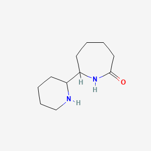 molecular formula C11H20N2O B11900027 7-(Piperidin-2-yl)azepan-2-one 