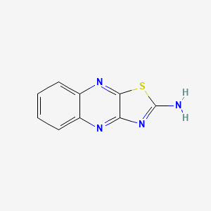 molecular formula C9H6N4S B11900069 Thiazolo[4,5-b]quinoxalin-2-amine 
