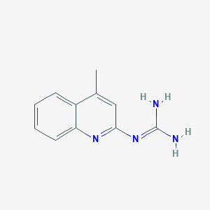 molecular formula C11H12N4 B11900091 2-(4-Methylquinolin-2-yl)guanidine 