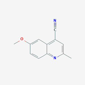 molecular formula C12H10N2O B11900133 6-Methoxy-2-methylquinoline-4-carbonitrile 