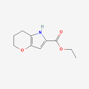 molecular formula C10H13NO3 B11900153 Ethyl 1,5,6,7-tetrahydropyrano[3,2-b]pyrrole-2-carboxylate 