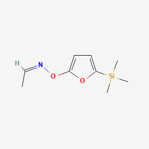 molecular formula C9H15NO2Si B11900157 Acetaldehyde O-(5-(trimethylsilyl)furan-2-yl) oxime 