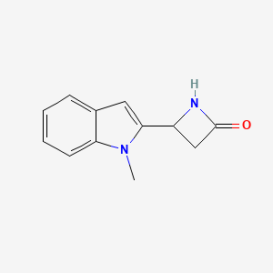 molecular formula C12H12N2O B11900161 4-(1-Methyl-1H-indol-2-yl)azetidin-2-one 