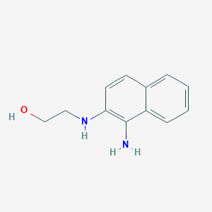 molecular formula C12H14N2O B11900166 2-[(1-Aminonaphthalen-2-yl)amino]ethan-1-ol CAS No. 62225-49-4