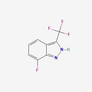 molecular formula C8H4F4N2 B11900173 7-fluoro-3-(trifluoromethyl)-1H-indazole 