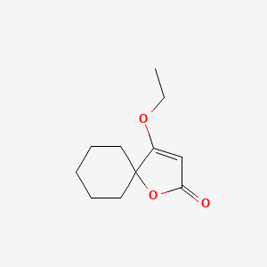 molecular formula C11H16O3 B11900196 4-Ethoxy-1-oxaspiro[4.5]dec-3-en-2-one CAS No. 88329-68-4