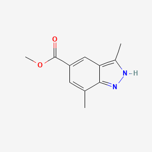 molecular formula C11H12N2O2 B11900245 methyl 3,7-dimethyl-1H-indazole-5-carboxylate 
