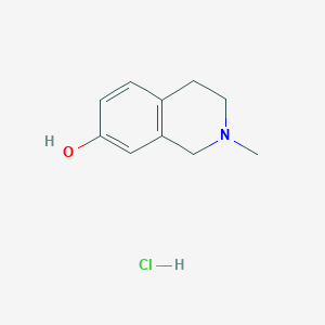 molecular formula C10H14ClNO B11900249 2-Methyl-1,2,3,4-tetrahydroisoquinolin-7-ol hydrochloride CAS No. 103028-82-6