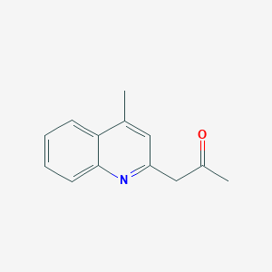 molecular formula C13H13NO B11900259 1-(4-Methylquinolin-2-yl)propan-2-one 