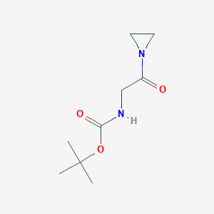 molecular formula C9H16N2O3 B11900269 Tert-butyl (2-(aziridin-1-yl)-2-oxoethyl)carbamate 