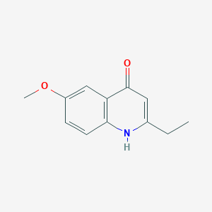 molecular formula C12H13NO2 B11900293 4(1H)-Quinolinone, 2-ethyl-6-methoxy- CAS No. 135016-13-6