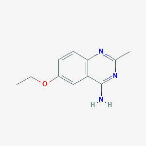 molecular formula C11H13N3O B11900300 6-Ethoxy-2-methylquinazolin-4-amine 