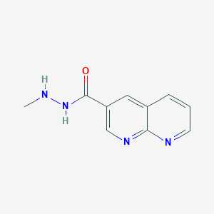 molecular formula C10H10N4O B11900315 N'-Methyl-1,8-naphthyridine-3-carbohydrazide 