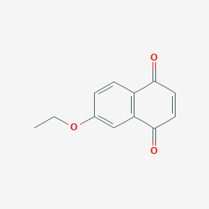 molecular formula C12H10O3 B11900317 6-Ethoxynaphthalene-1,4-dione CAS No. 66947-62-4