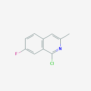 molecular formula C10H7ClFN B11900339 1-Chloro-7-fluoro-3-methylisoquinoline 