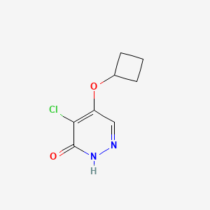molecular formula C8H9ClN2O2 B11900370 4-chloro-5-cyclobutoxypyridazin-3(2H)-one CAS No. 1346697-55-9