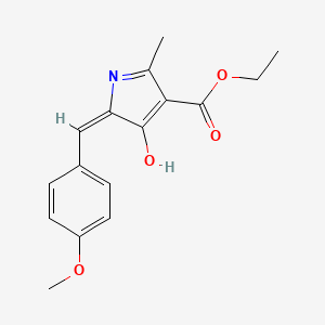 molecular formula C16H17NO4 B1190051 ethyl 5-(4-methoxybenzylidene)-2-methyl-4-oxo-4,5-dihydro-1H-pyrrole-3-carboxylate 
