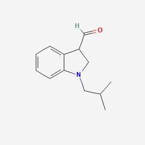 molecular formula C13H17NO B11900524 1-Isobutylindoline-3-carbaldehyde 