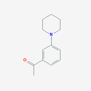 molecular formula C13H17NO B11900536 1-(3-(Piperidin-1-yl)phenyl)ethanone 