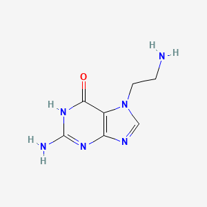 molecular formula C7H10N6O B11900559 7-(2-Aminoethyl)guanine CAS No. 76495-81-3