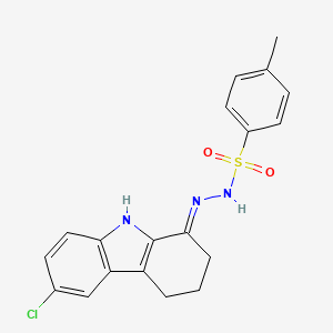 molecular formula C19H18ClN3O2S B1190056 N'-(6-chloro-2,3,4,9-tetrahydro-1H-carbazol-1-ylidene)-4-methylbenzenesulfonohydrazide 