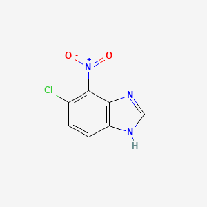 molecular formula C7H4ClN3O2 B11900586 6-Chloro-7-nitro-1H-benzo[d]imidazole 