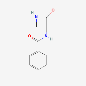 molecular formula C11H12N2O2 B11900598 N-(3-Methyl-2-oxoazetidin-3-yl)benzamide 