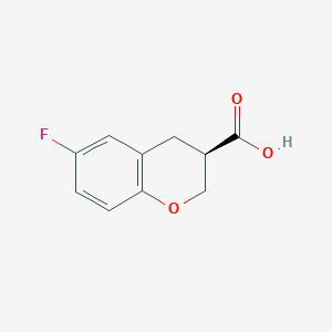 molecular formula C10H9FO3 B11900614 (R)-6-Fluorochroman-3-carboxylic acid CAS No. 1229078-57-2