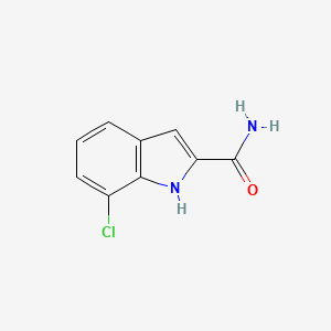 molecular formula C9H7ClN2O B11900619 7-Chloro-1H-indole-2-carboxamide 